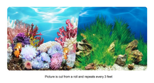 Aquarium Fish Tank Background Double Sided Decoration - Coral Reef / Rock Scene