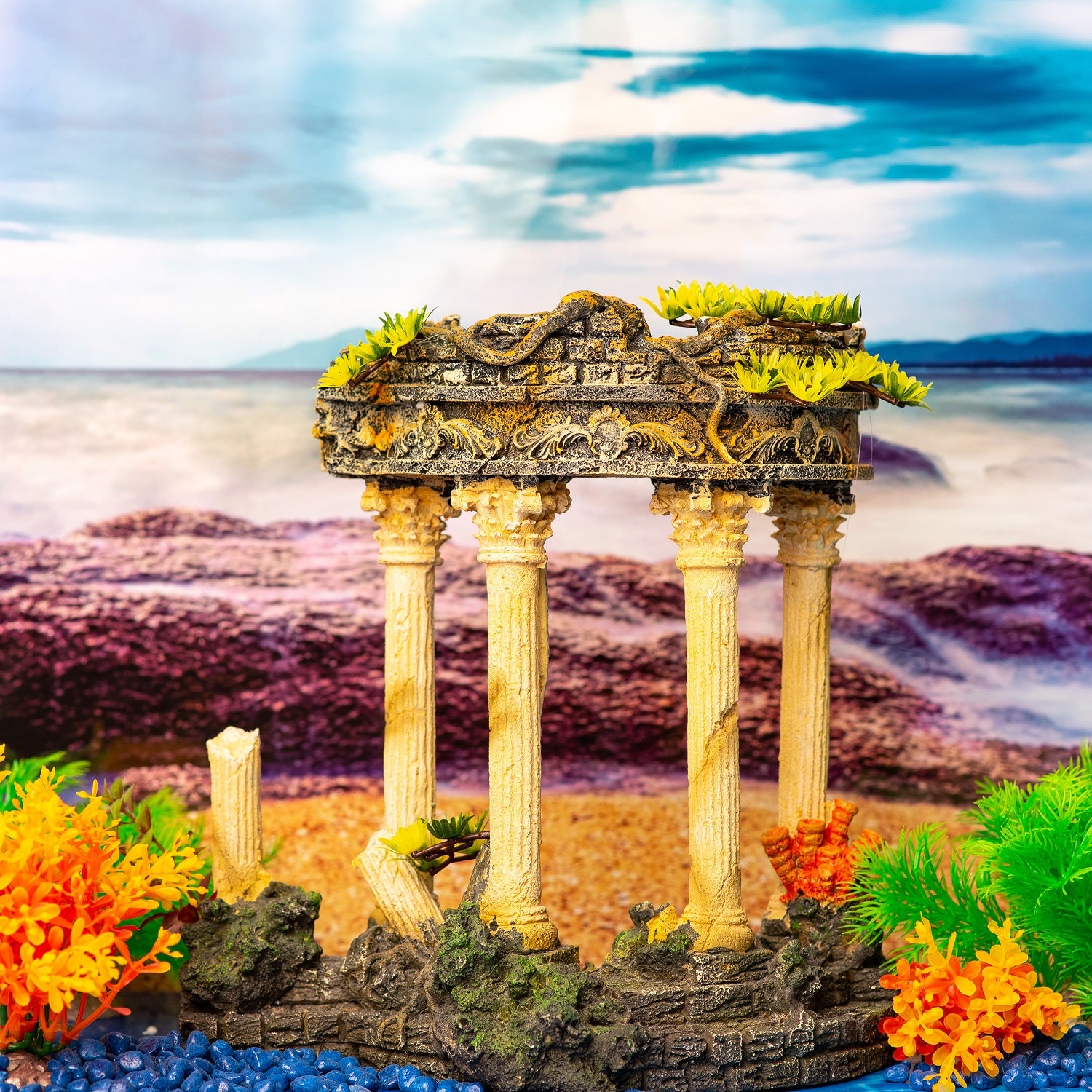 column fish tank accessories Climbing Pet Roman Reptile Hideout Resin Roman Column Decor Aquarium Landscape Decor Resin Aquarium Supply Imitated Artificial : Pet Supplies Dive deep into the hobby and discover the vibrant life waiting for you just below the surface How to Decor Columnvertical Tank