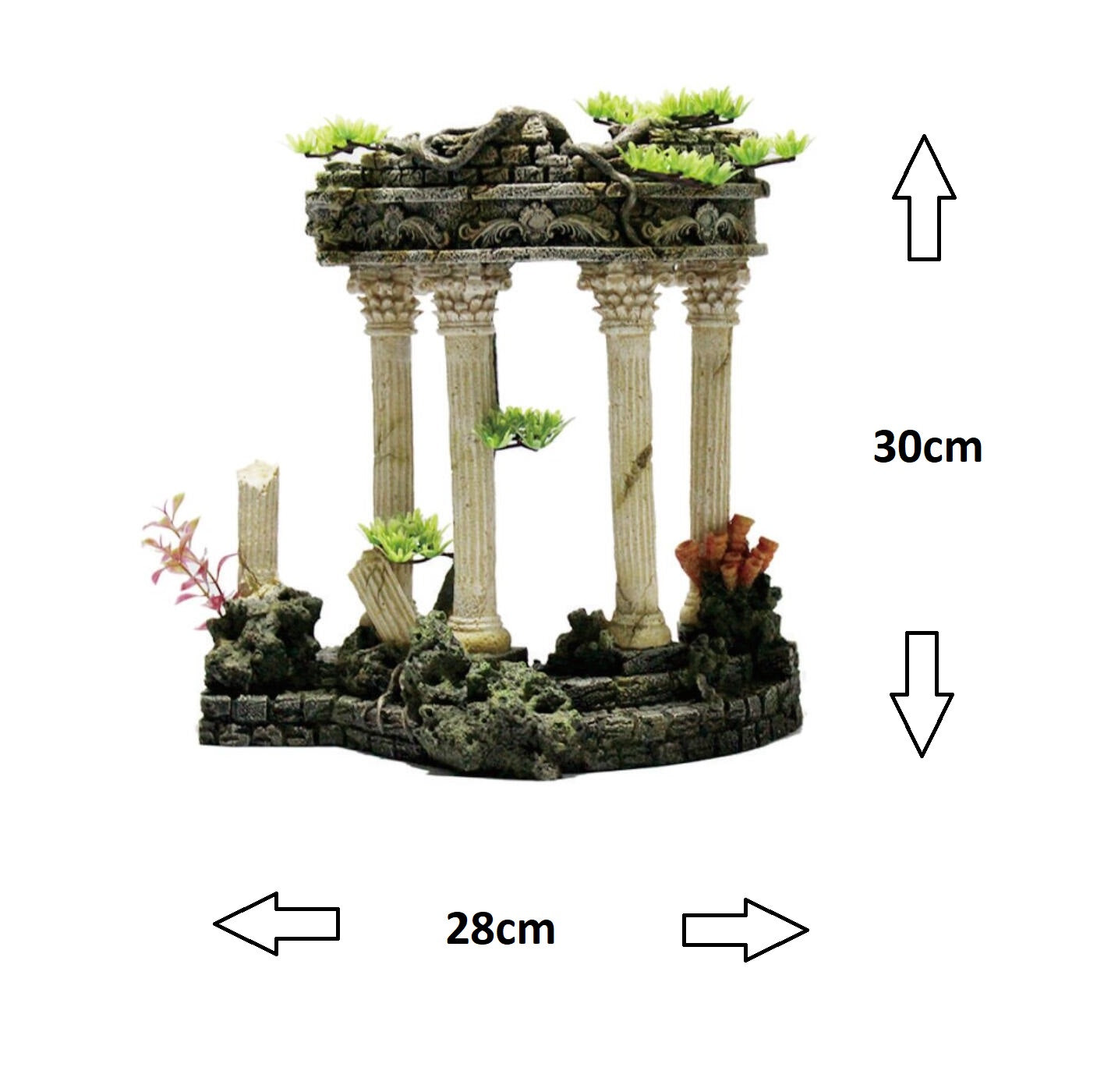 Décoration Aquarium Thème Romain - Colonne En Ciment Vintage, Abri Pour Poissons Betta, Crevettes, Crabes