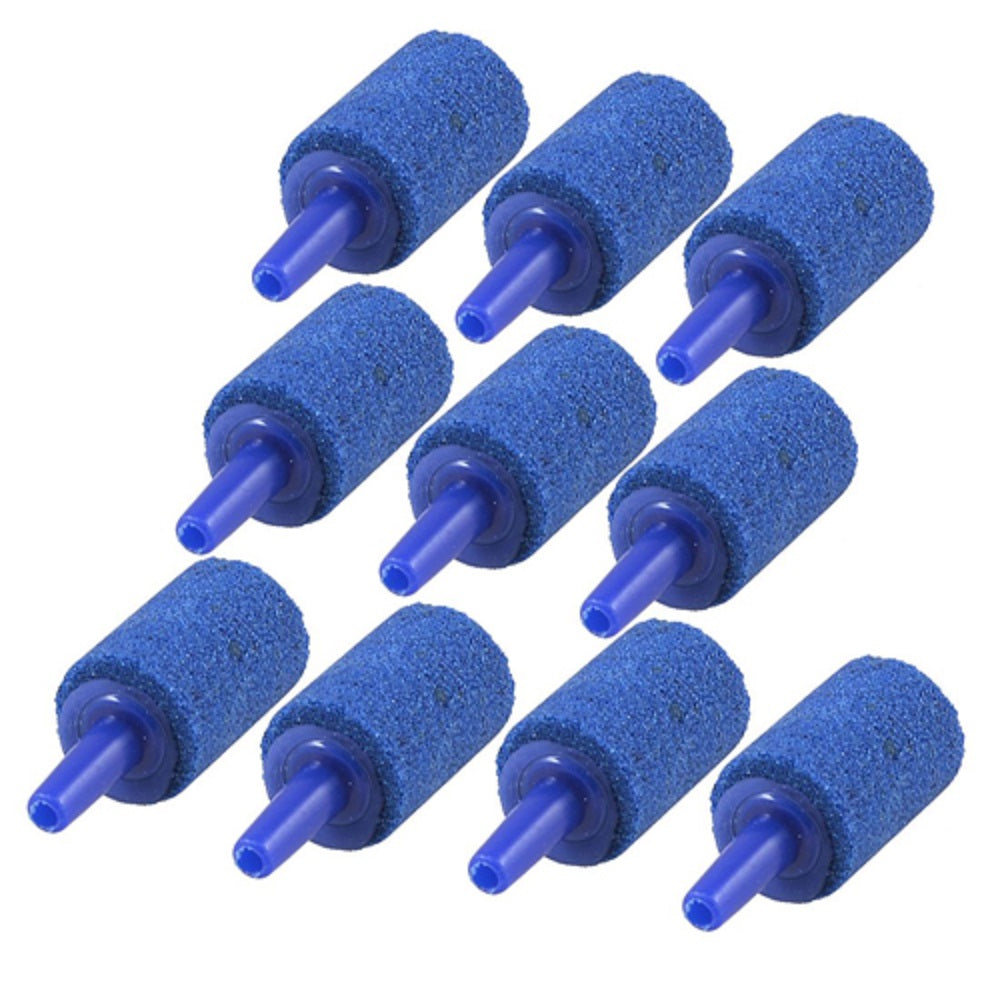 10 blue cylinder air stones