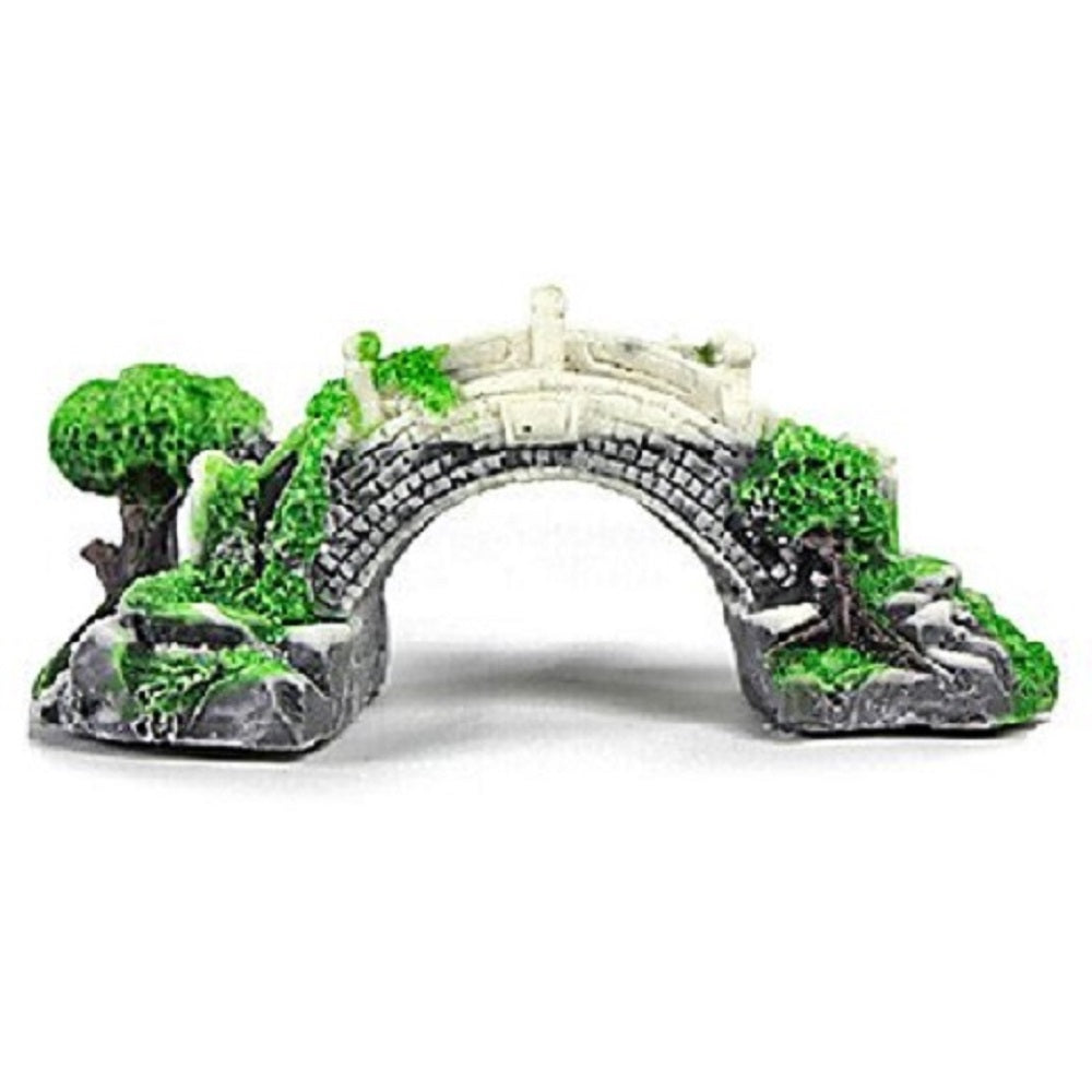 an arched stone bridge aquarium ornament